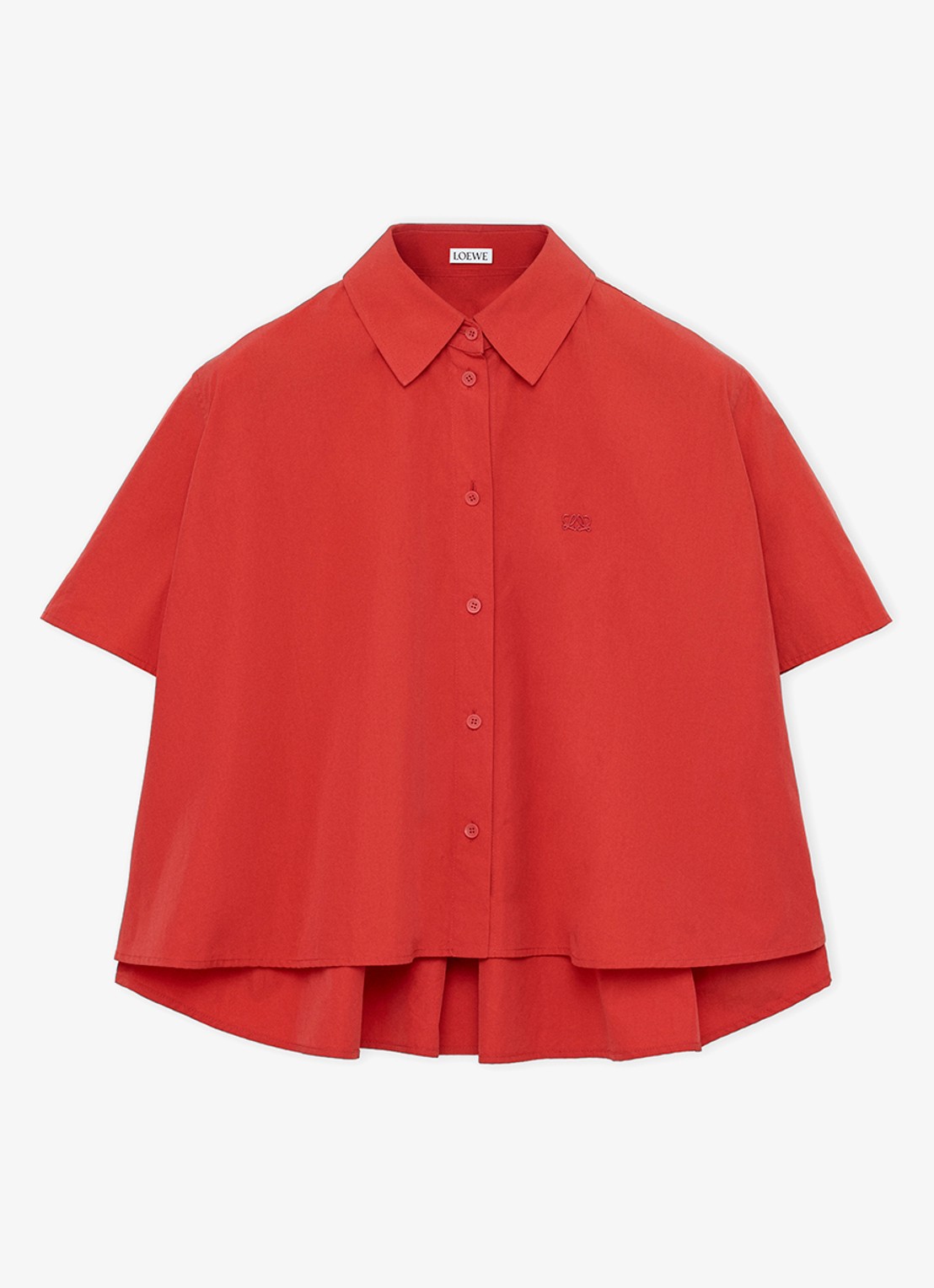 LOEWE Blouse met logoborduring - voorkant rood