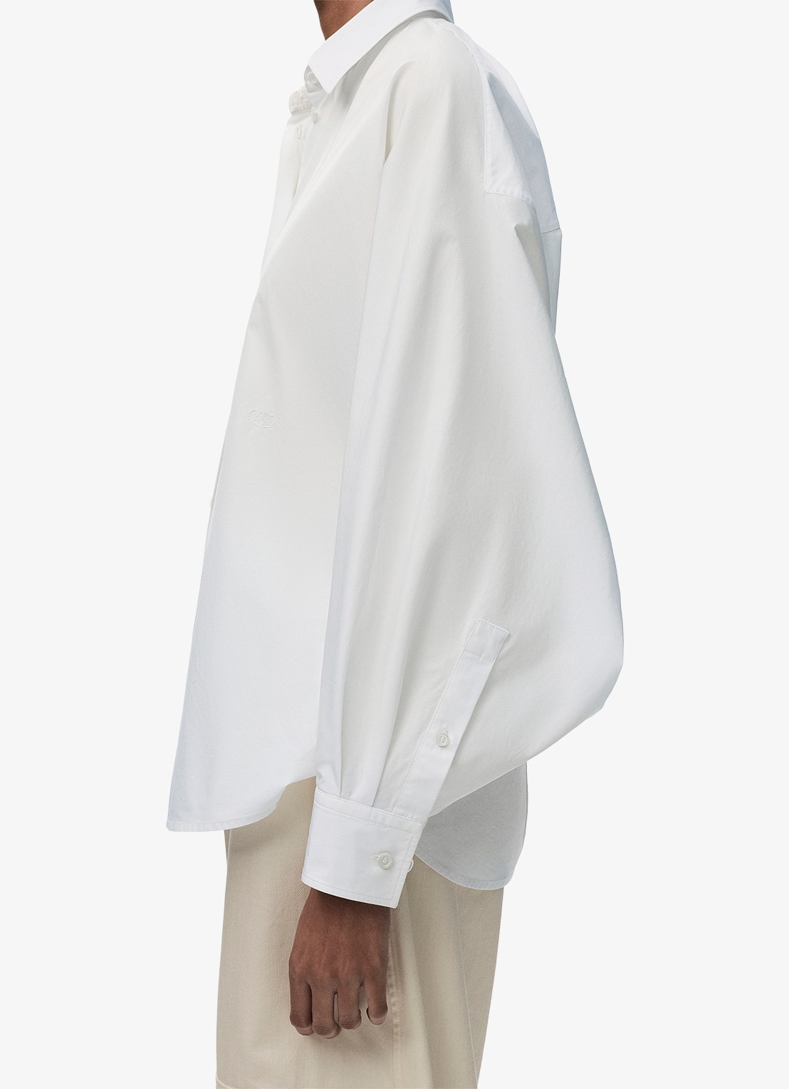 LOEWE Blouse met logoborduring - detail 5 wit