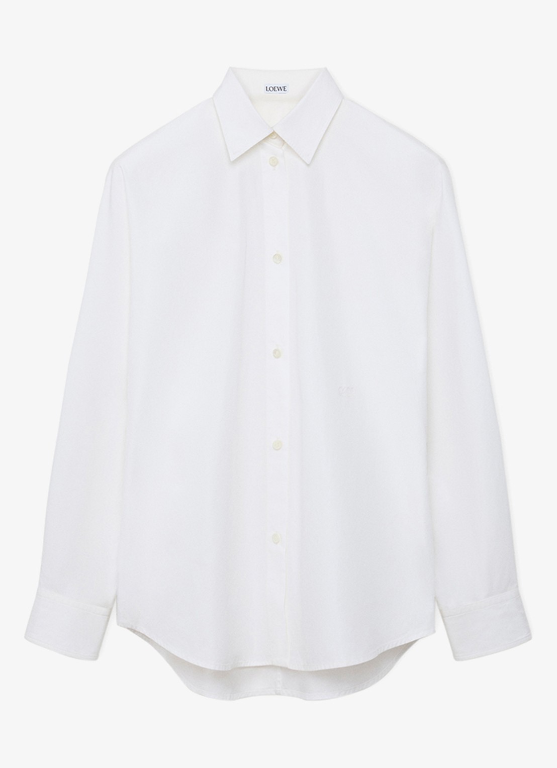 LOEWE Blouse met logoborduring - voorkant 2 wit