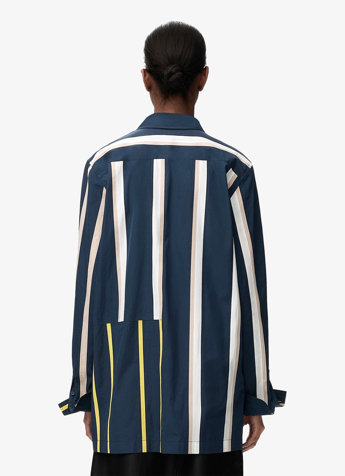 LOEWE Blouse met streepprint - achterkant indigo