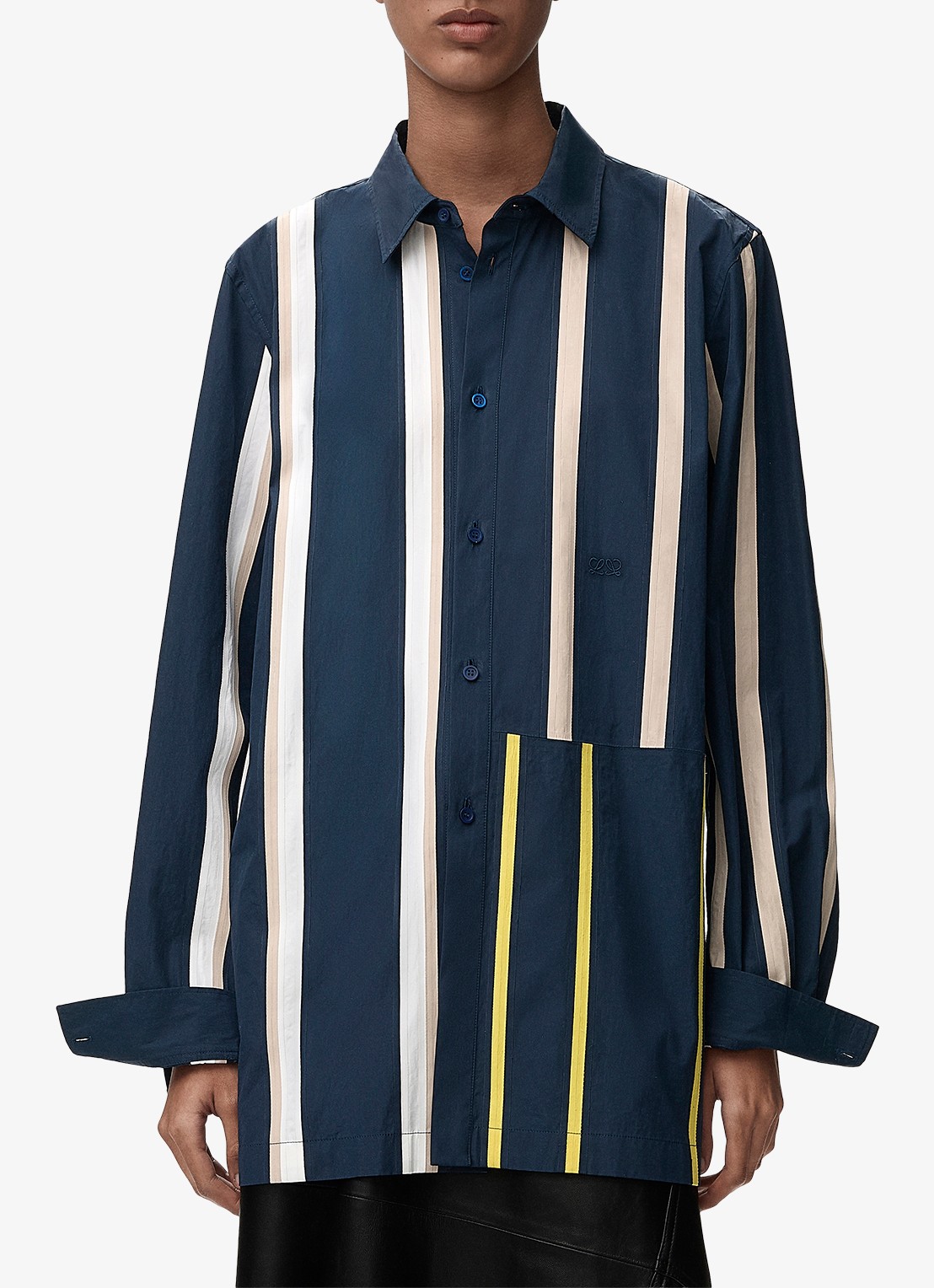 LOEWE Blouse met streepprint - detail 2 indigo