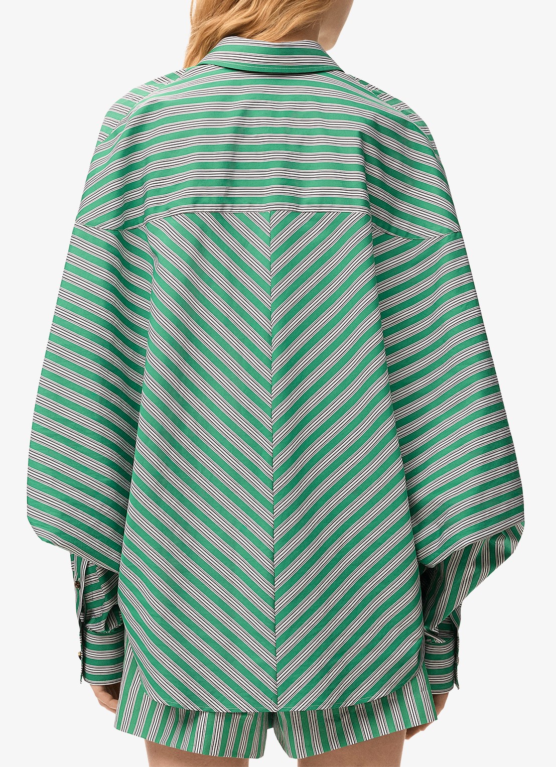 LOEWE Blouse met streepprint - achterkant 5 groen
