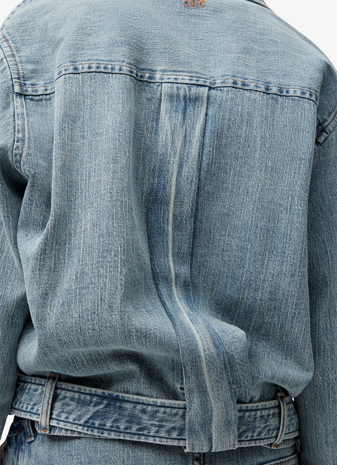 LOEWE Blouse van denim met ceintuur - detail 4 indigo