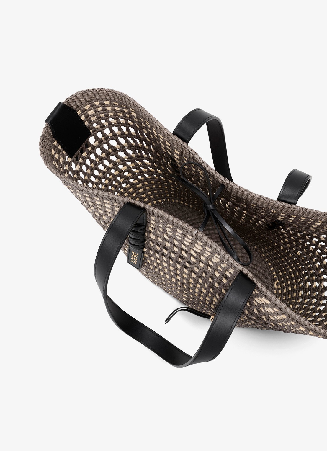 LOEWE Braid Medium shopper van raffia - detail 2 khaki