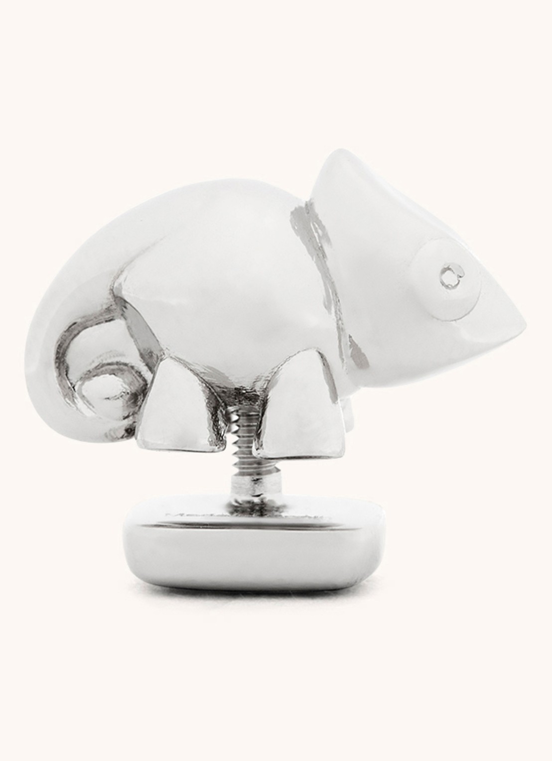 LOEWE Chameleon tasbedel met logo - voorkant 3 zilver