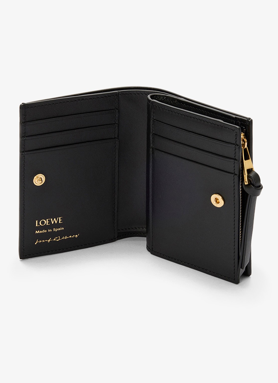 LOEWE Compact portemonnee van kalfsleer - voorkant 2 bordeauxrood