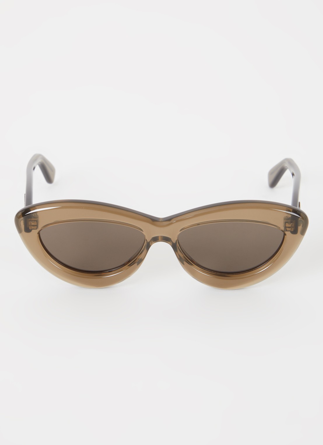 LOEWE Curvy zonnebril LW40096I - detail 3 olijfgroen