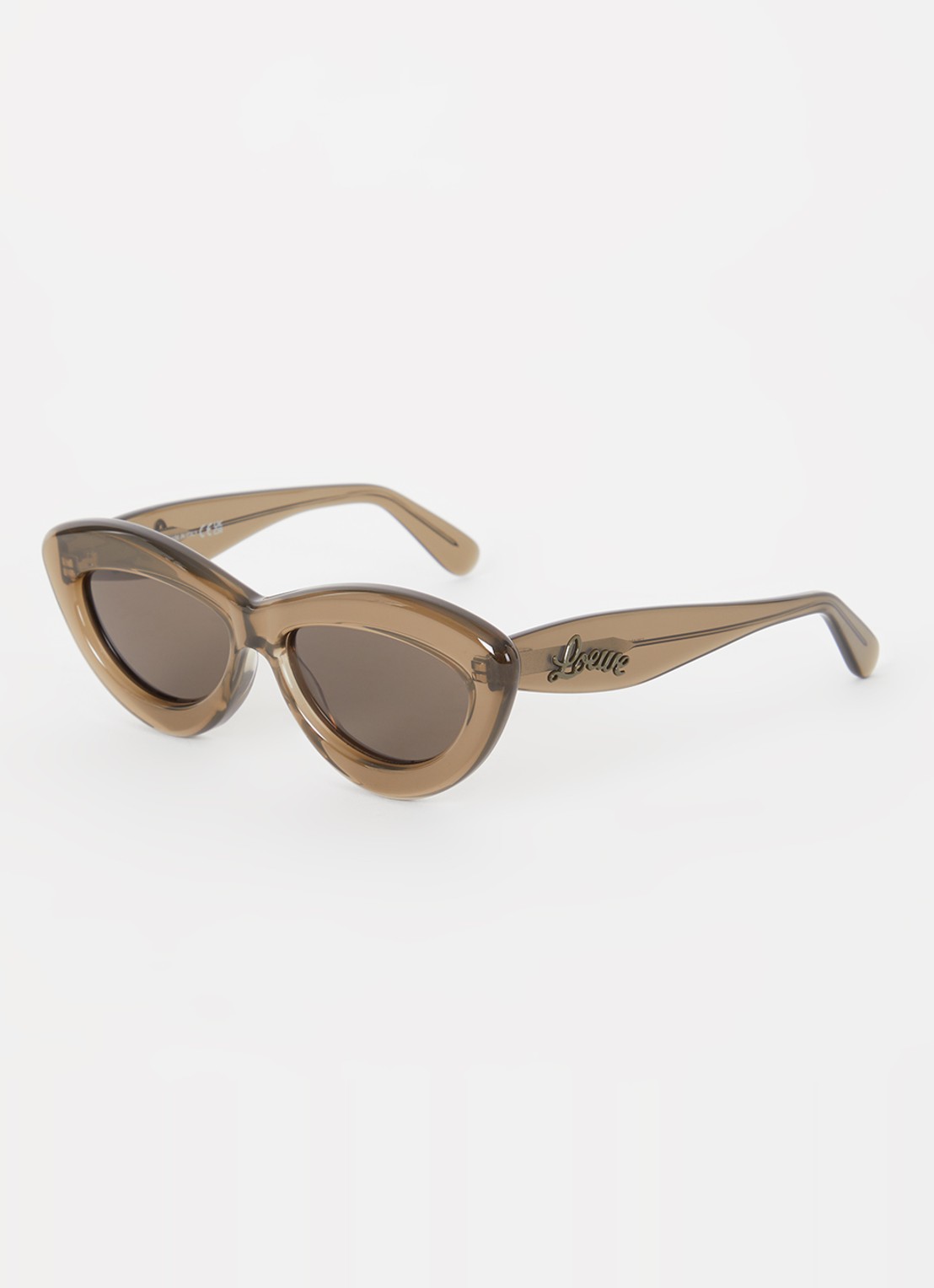 LOEWE Curvy zonnebril LW40096I - voorkant olijfgroen