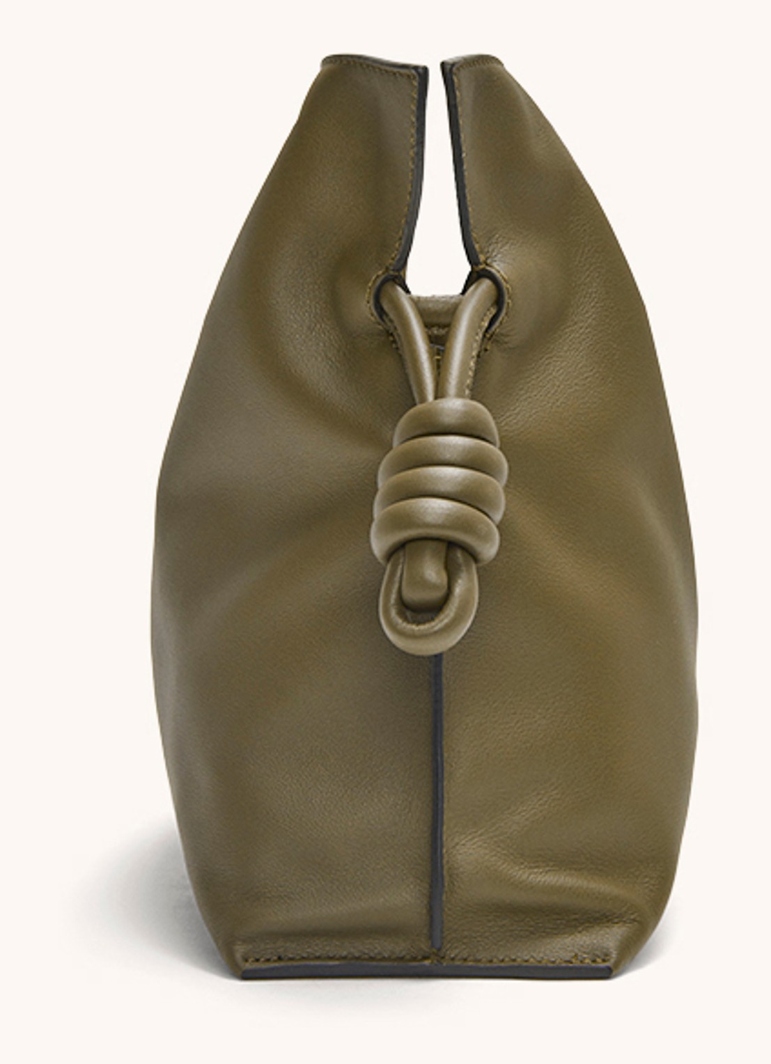 LOEWE Flamenco clutch van kalfsleer - achterkant 7 olijfgroen