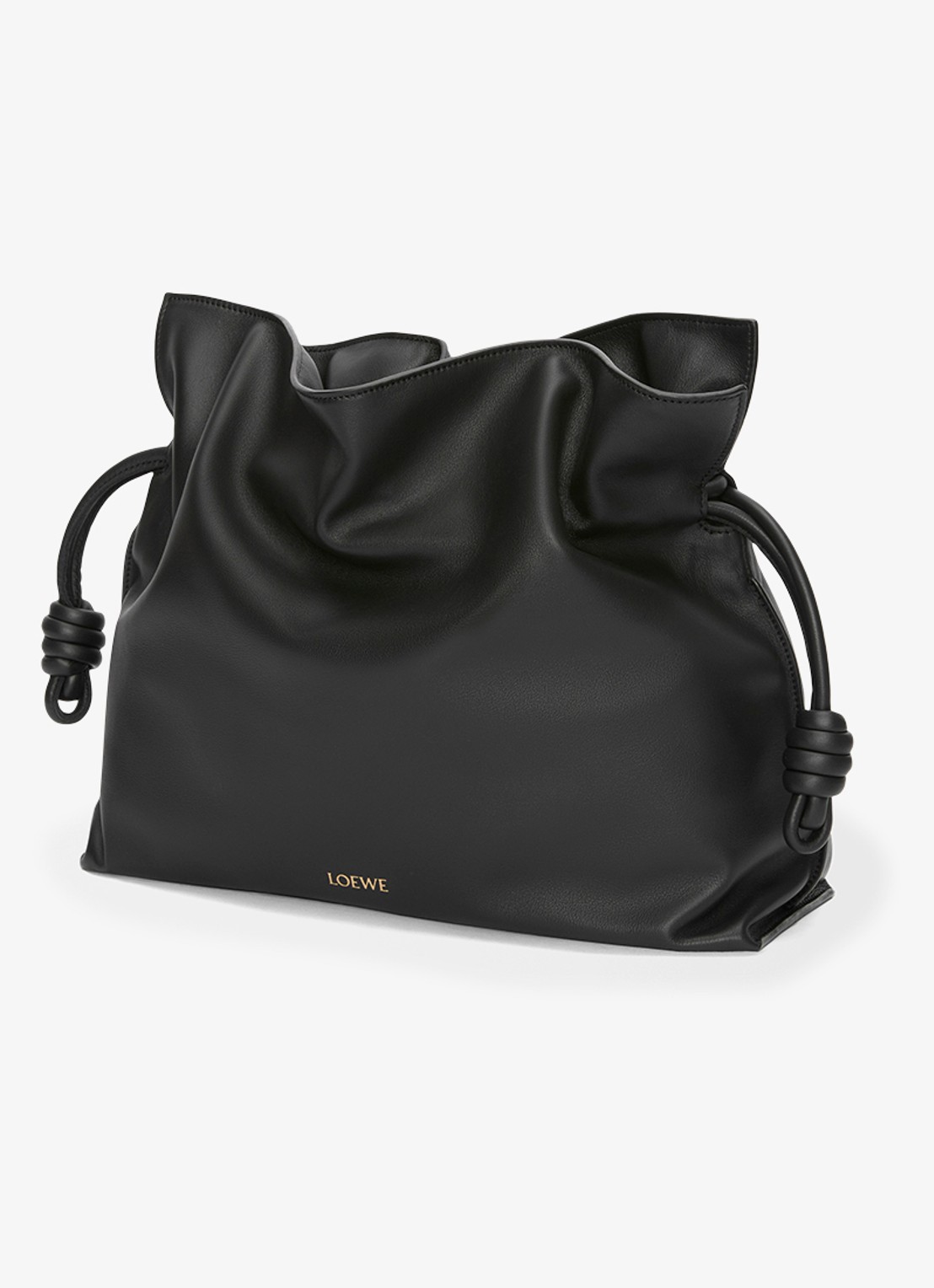 LOEWE Flamenco Large clutch van kalfsleer - detail 3 zwart