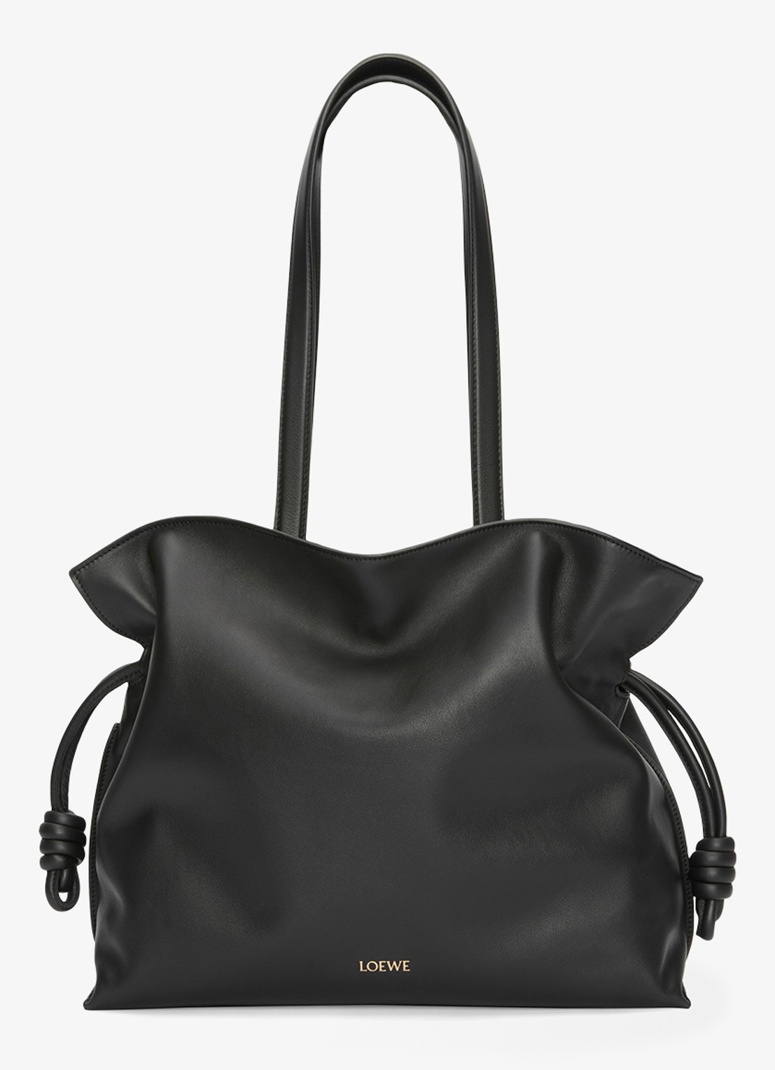 LOEWE Flamenco Large clutch van kalfsleer - detail 4 zwart