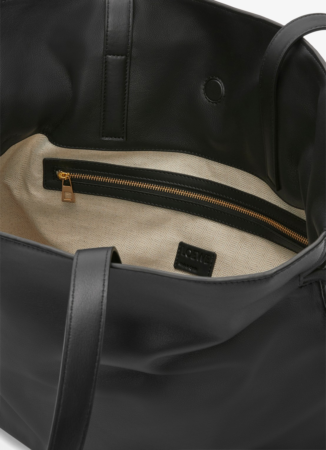 LOEWE Flamenco Large clutch van kalfsleer - detail 5 zwart
