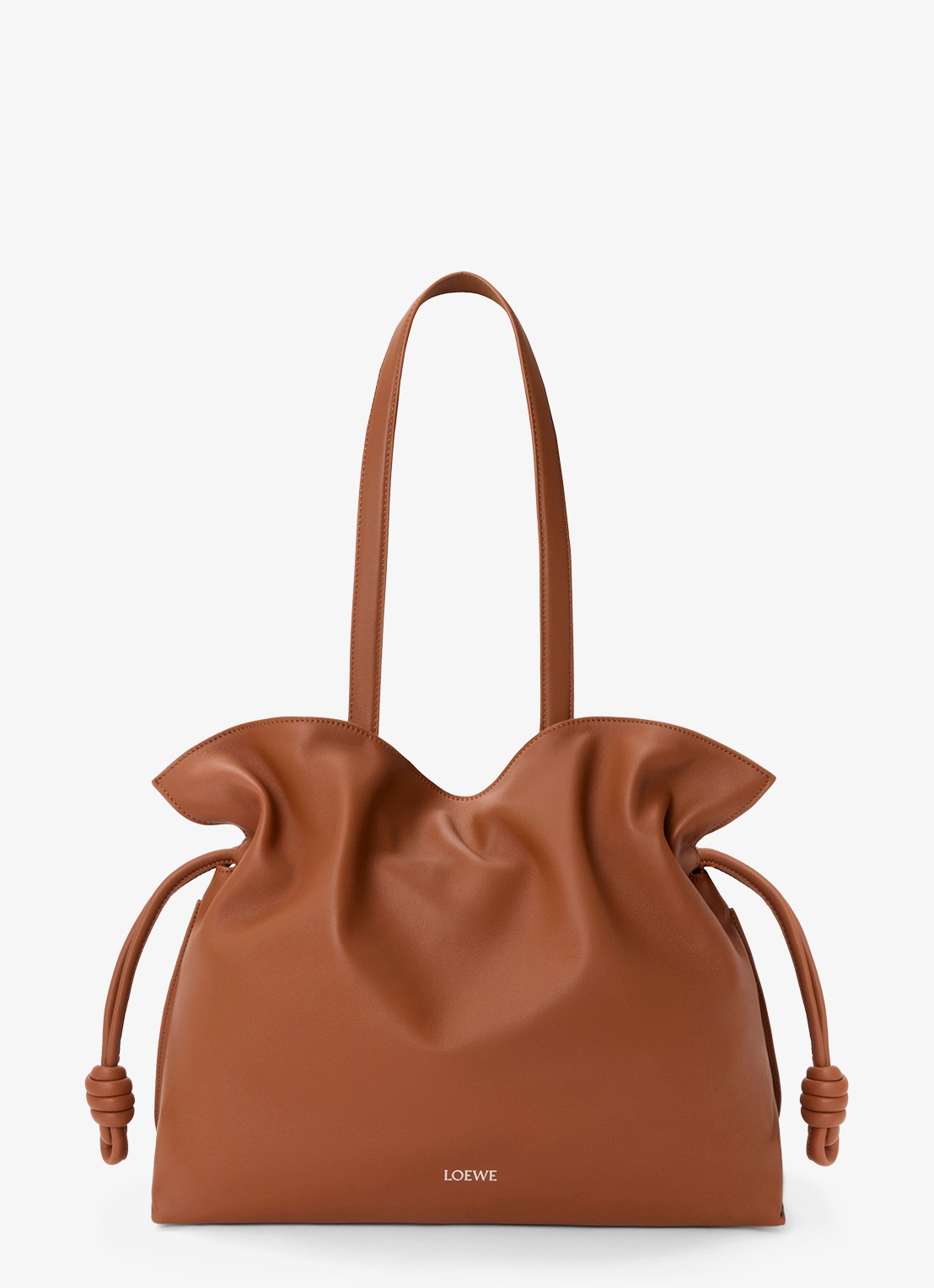 LOEWE Flamenco Large clutch van kalfsleer - detail 4 bruin