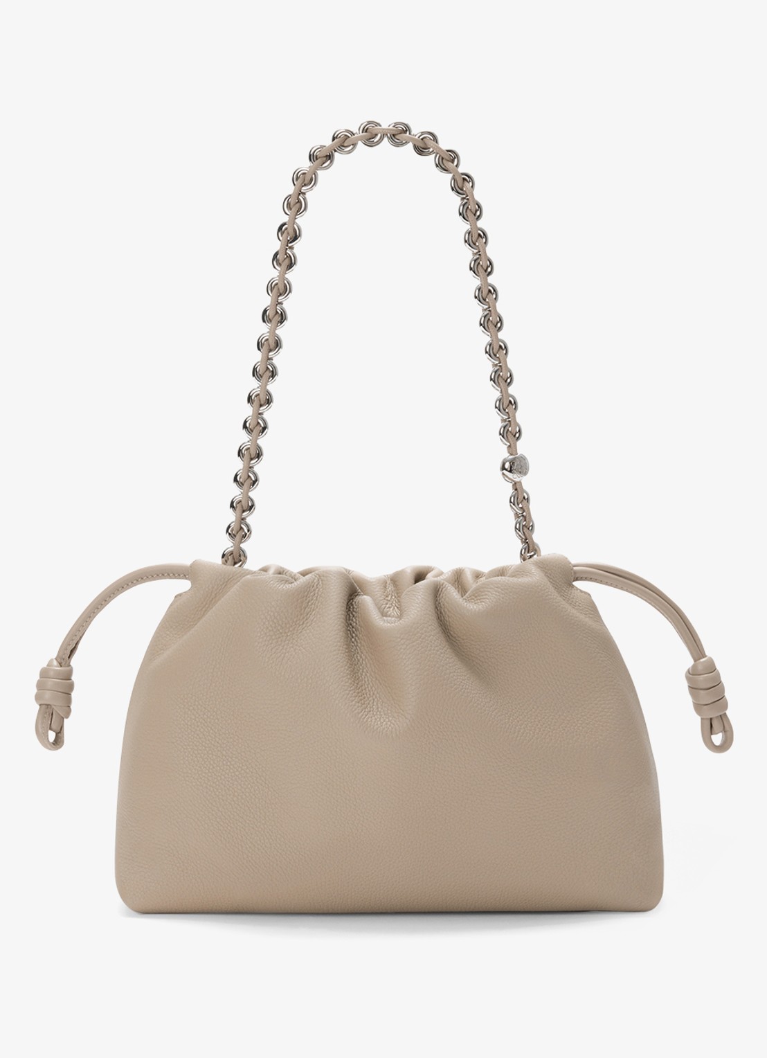 LOEWE Flamenco Medium schoudertas van kalfsleer - achterkant 6 zand