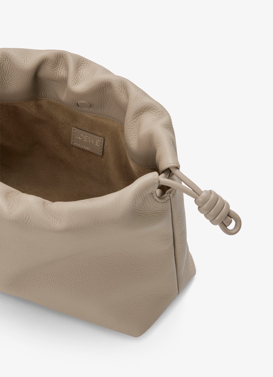 LOEWE Flamenco Medium schoudertas van kalfsleer - detail 4 zand