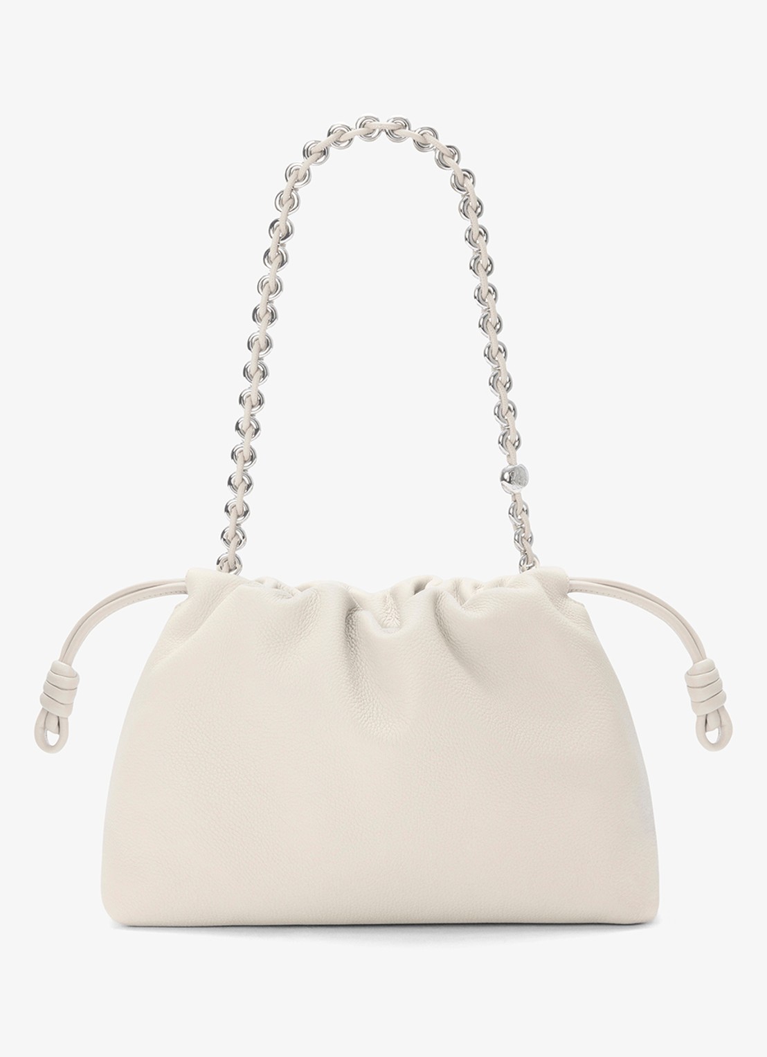 LOEWE Flamenco Medium schoudertas van kalfsleer - achterkant wit