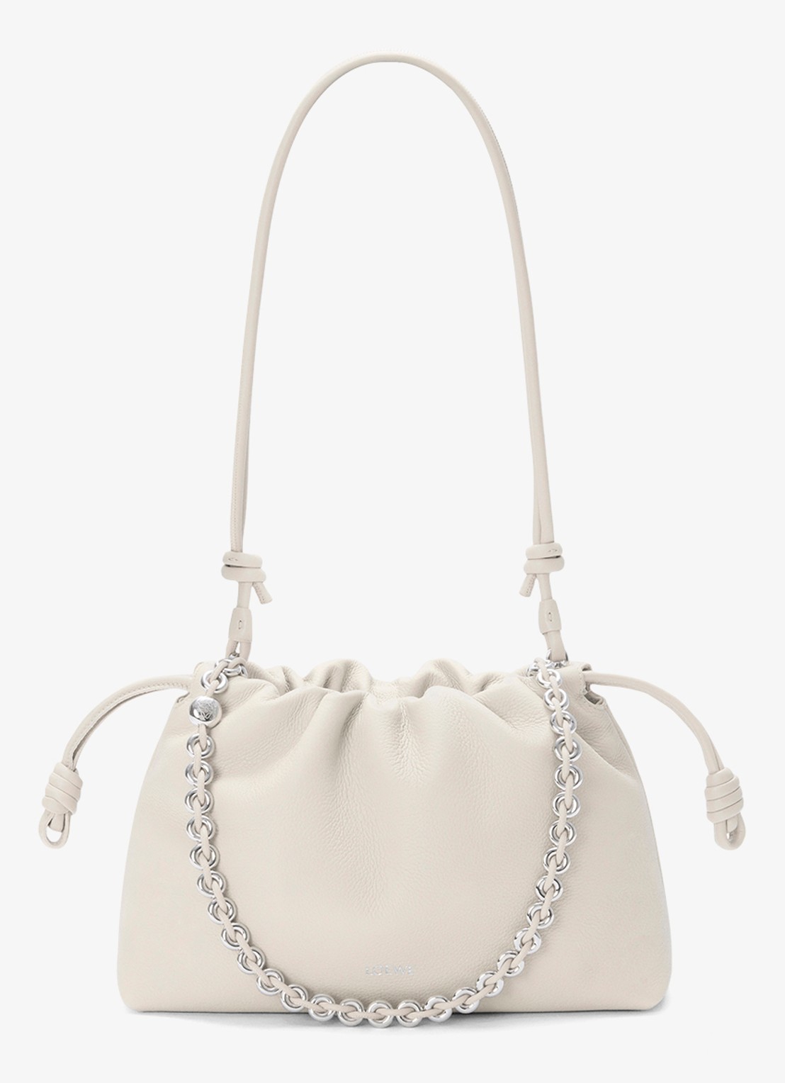 LOEWE Flamenco Medium schoudertas van kalfsleer - detail 3 wit