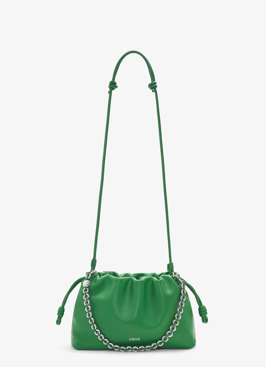 LOEWE Flamenco Medium schoudertas van lamsleer - detail 6 groen