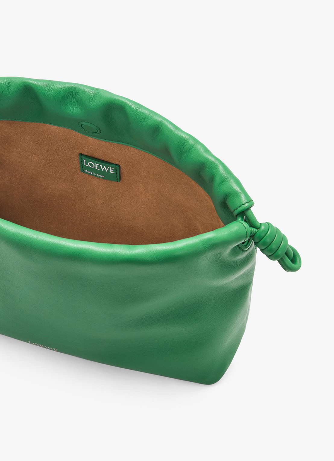 LOEWE Flamenco Medium schoudertas van lamsleer - detail 7 groen