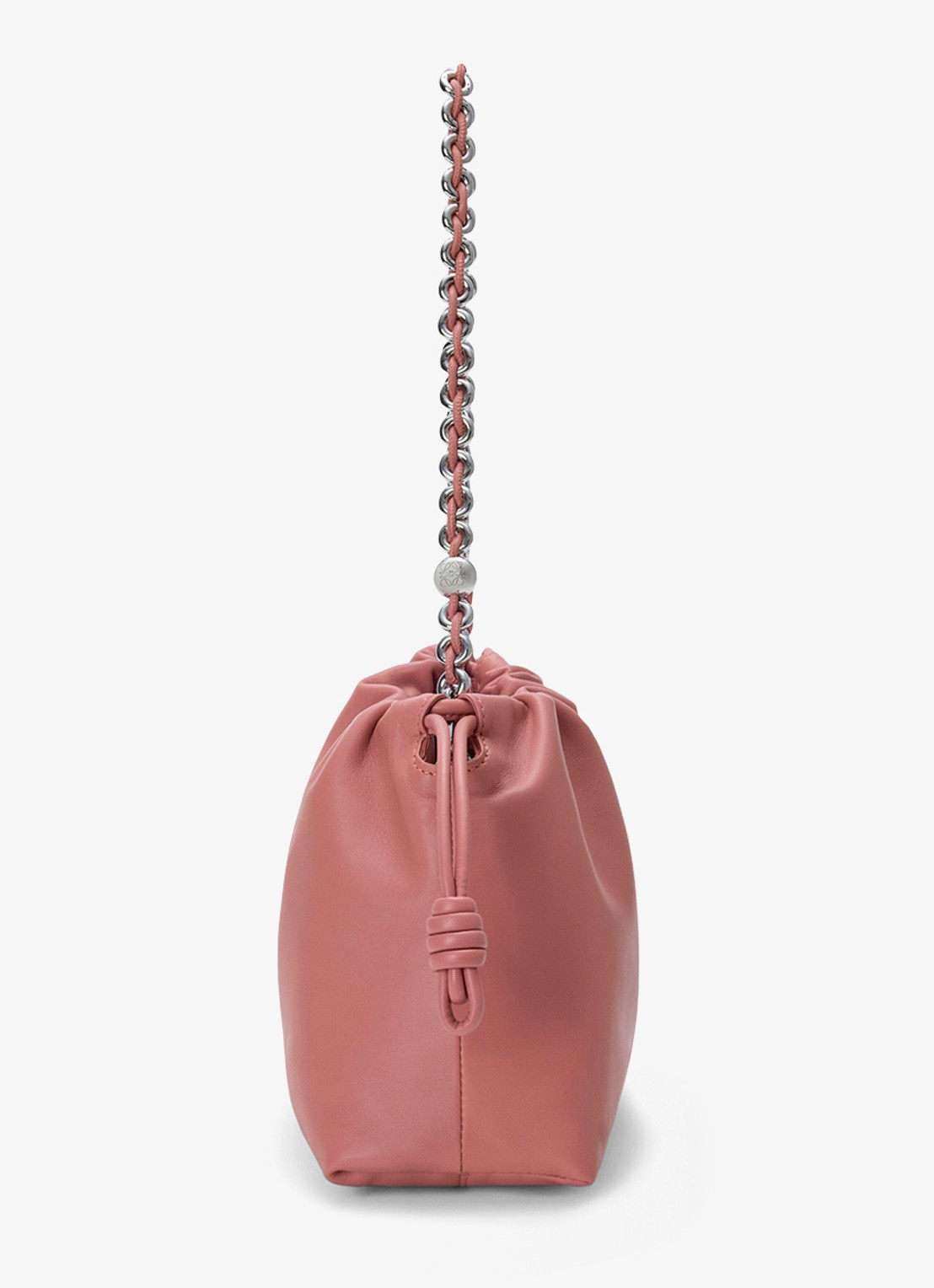 LOEWE Flamenco Medium schoudertas van leer - detail 4 zalmroze