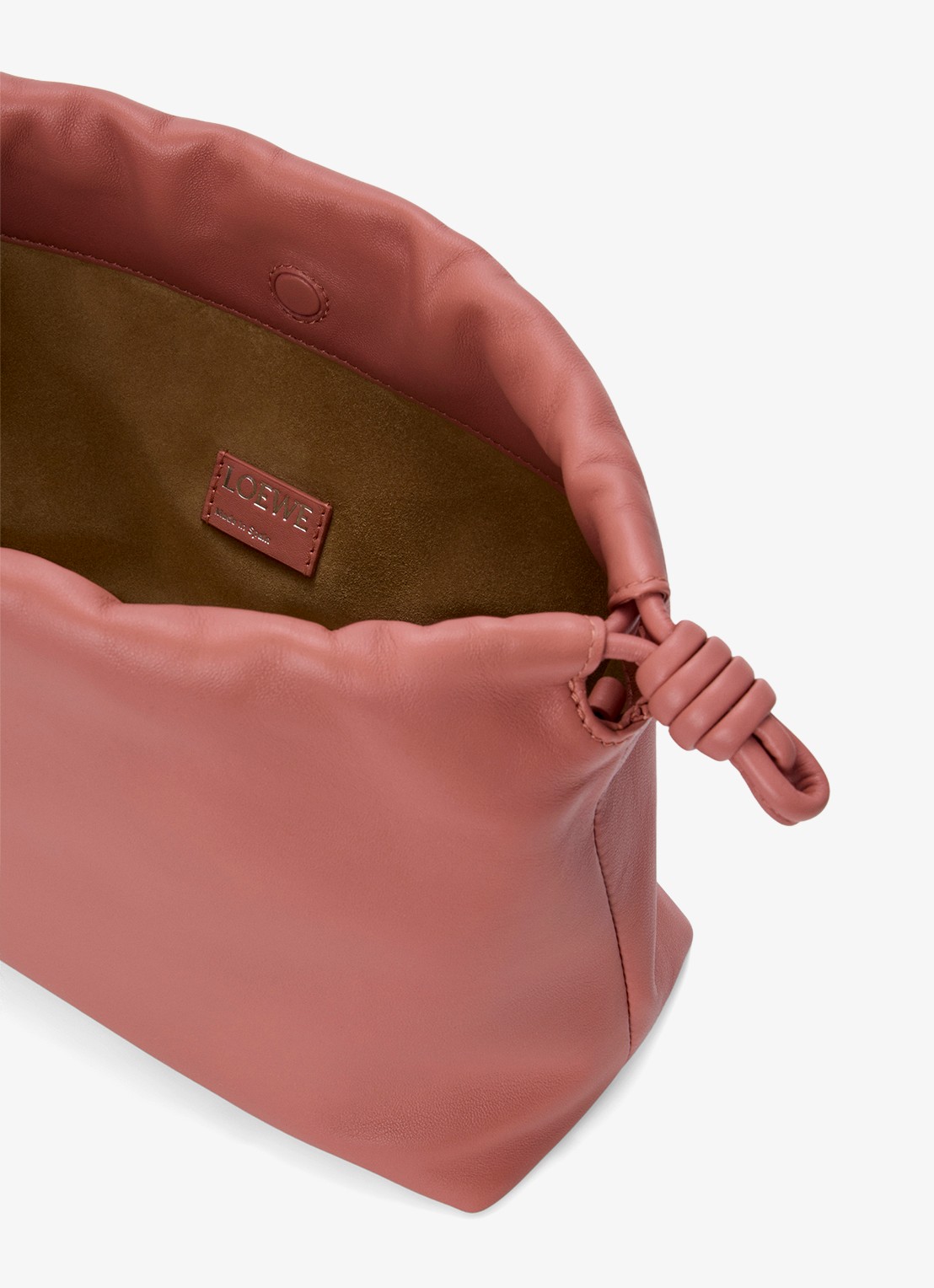 LOEWE Flamenco Medium schoudertas van leer - detail 6 zalmroze