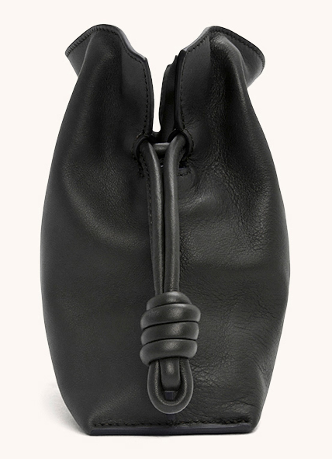 LOEWE Flamenco Mini clutch van kalfsleer - achterkant zwart