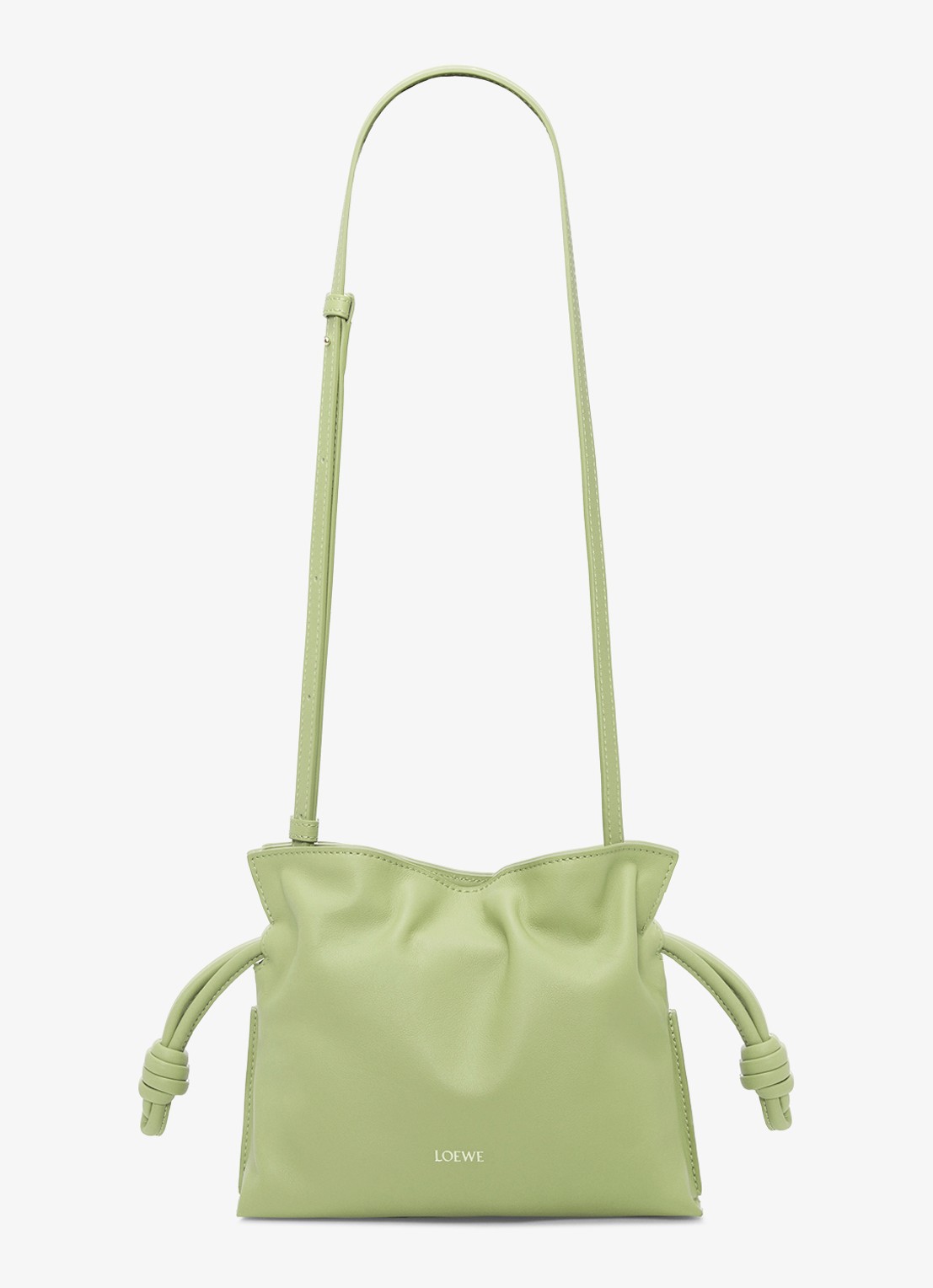 LOEWE Flamenco Mini clutch van kalfsleer - detail 4 lichtgroen