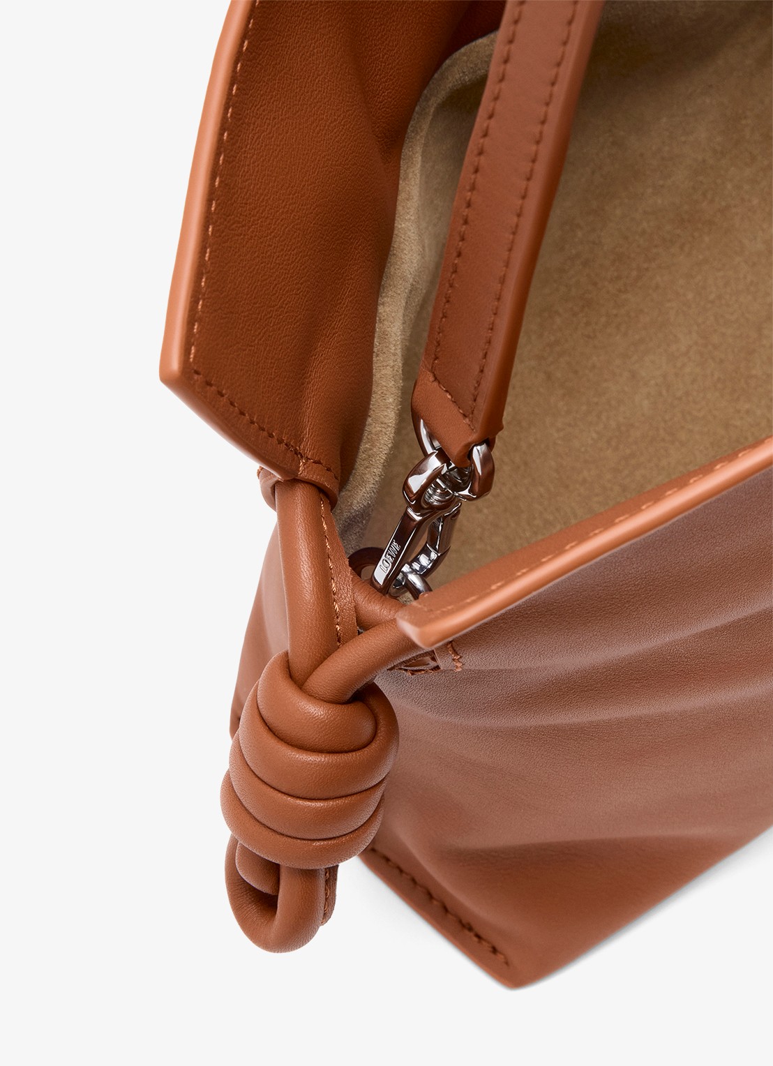 LOEWE Flamenco Mini clutch van kalfsleer - detail 7 bruin