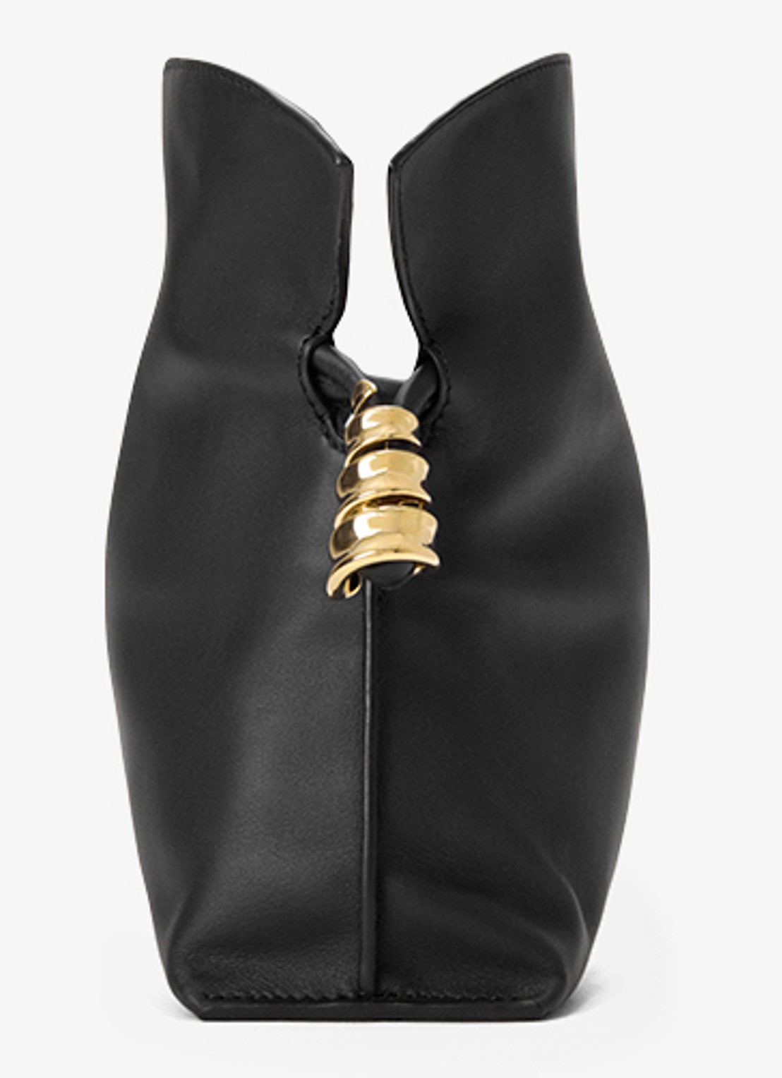 LOEWE Flamenco Mini clutch van kalfsleer - detail zwart