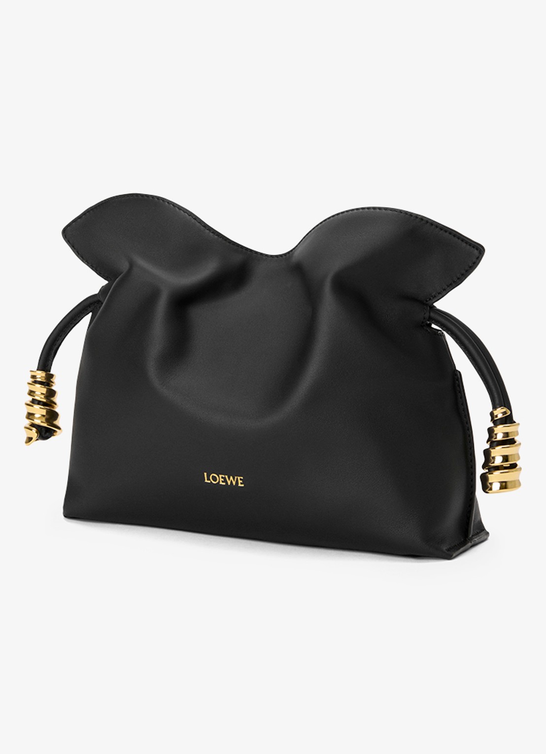 LOEWE Flamenco Mini clutch van kalfsleer - voorkant 6 zwart