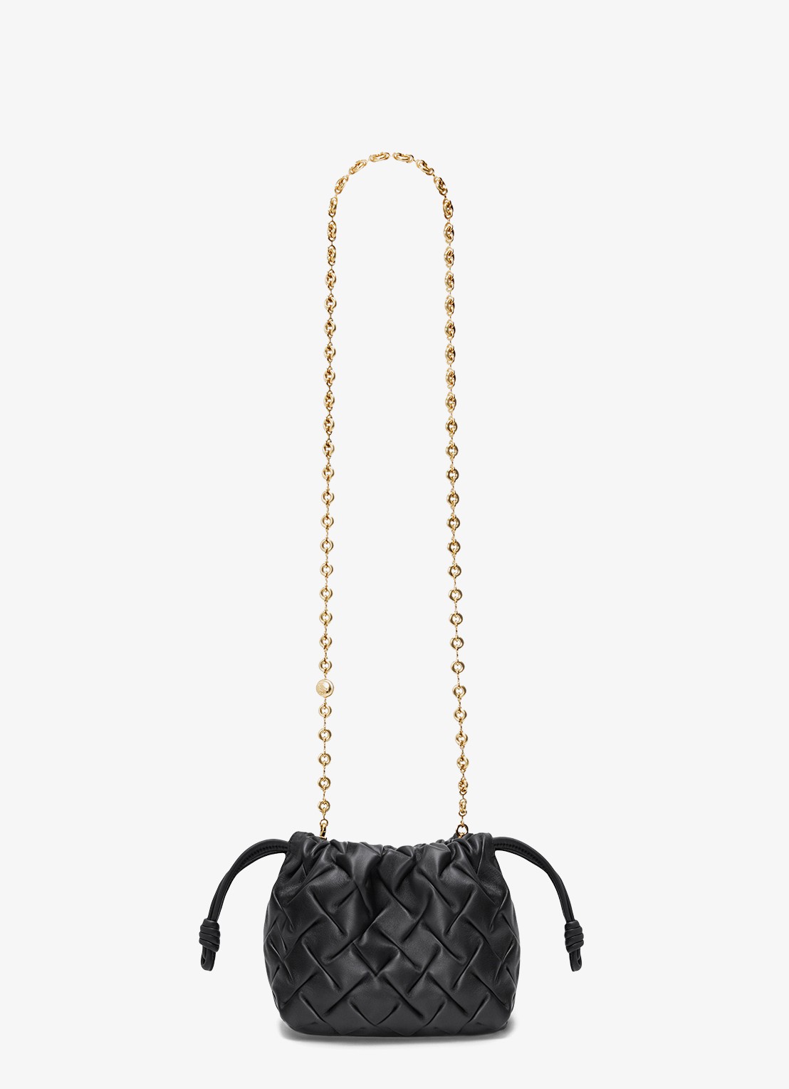 LOEWE Flamenco Mini clutch van leer - detail 6 zwart