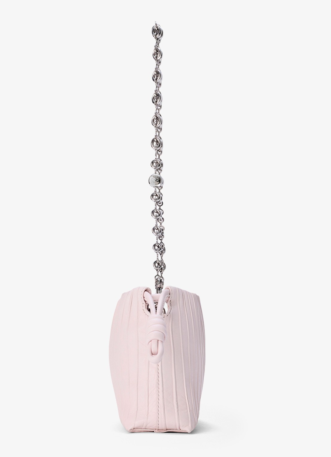 LOEWE Flamenco Pleated Mini schoudertas van kalfsleer - detail 2 lichtroze