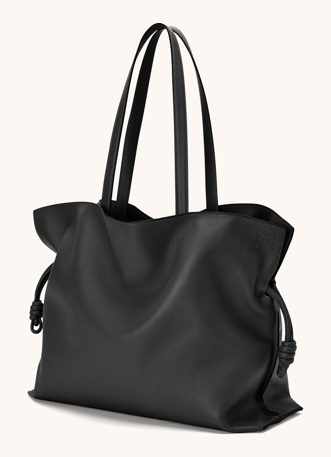 LOEWE Flamenco XL schoudertas van kalfsleer - achterkant zwart