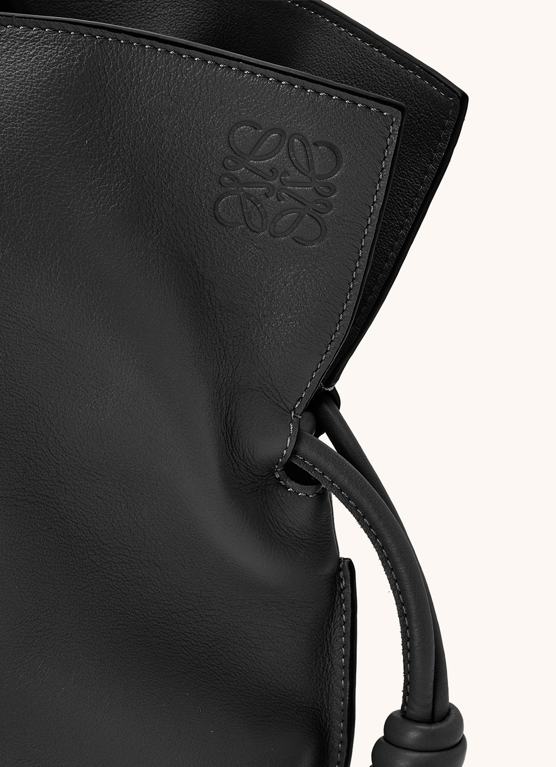LOEWE Flamenco XL schoudertas van kalfsleer - detail 4 zwart