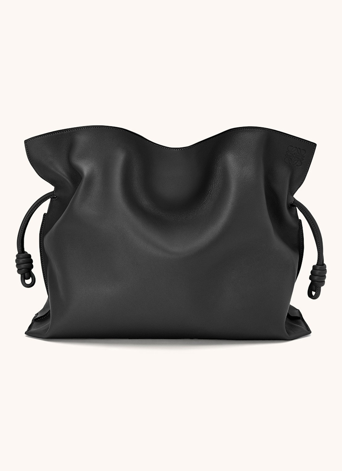 LOEWE Flamenco XL schoudertas van kalfsleer - voorkant 5 zwart
