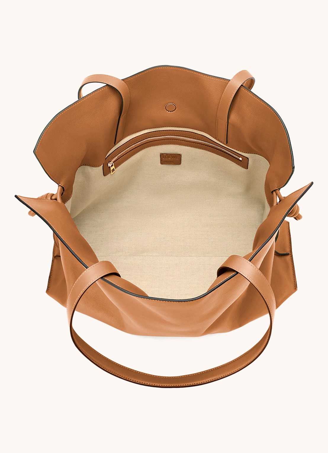 LOEWE Flamenco XL schoudertas van kalfsleer - detail 4 lichtbruin