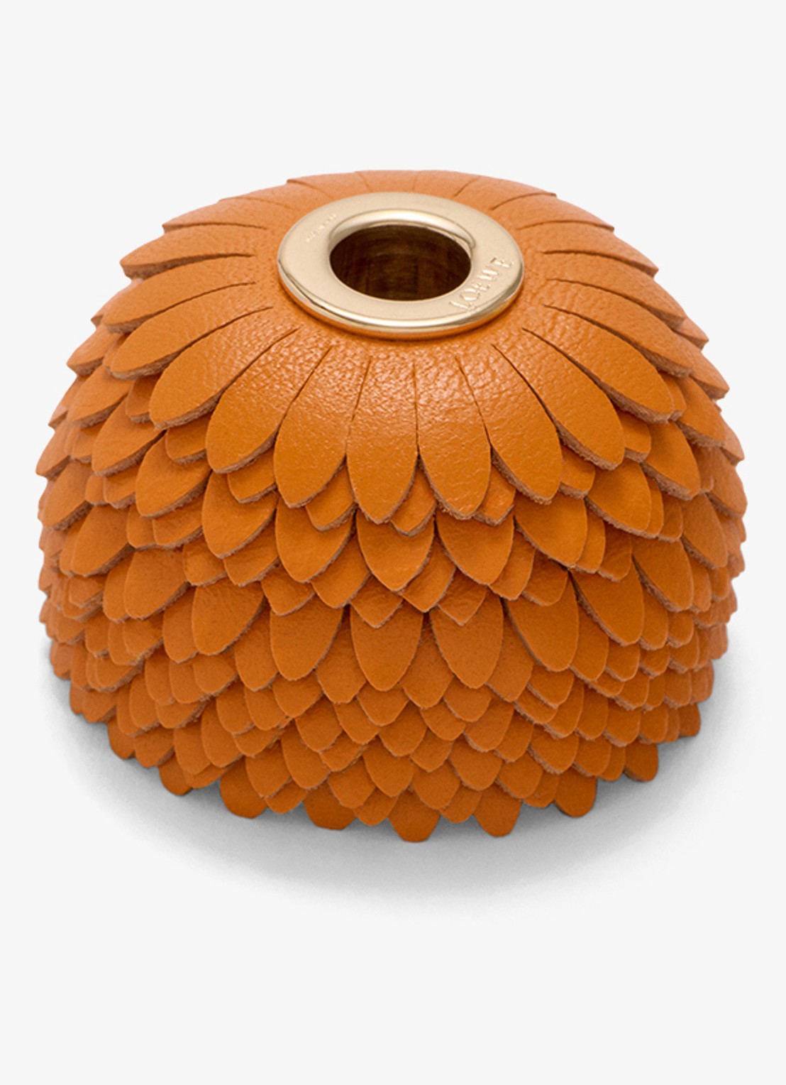 LOEWE Flower Dice tasbedel van kalfsleer - voorkant orange