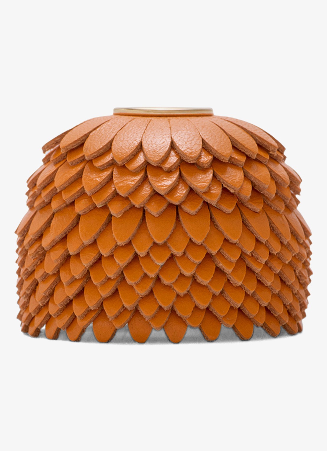 LOEWE Flower Dice tasbedel van kalfsleer - voorkant 2 orange