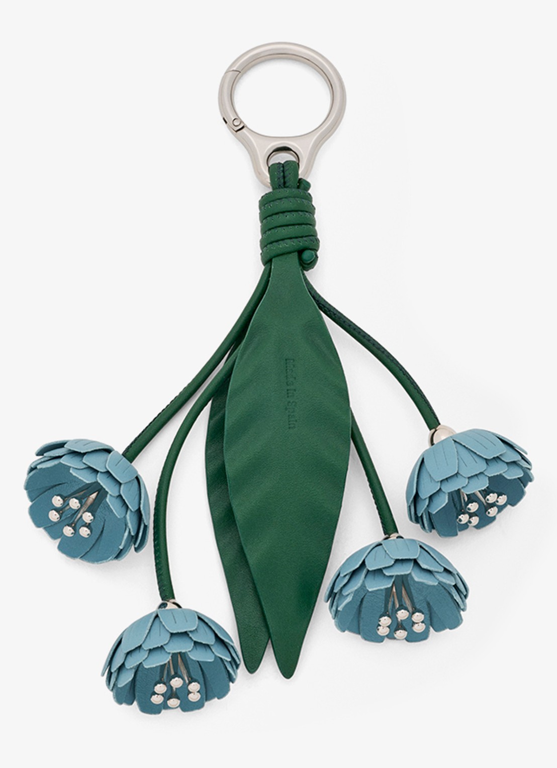 LOEWE Flower Pistil tasbedel van kalfsleer - voorkant 2 blauw
