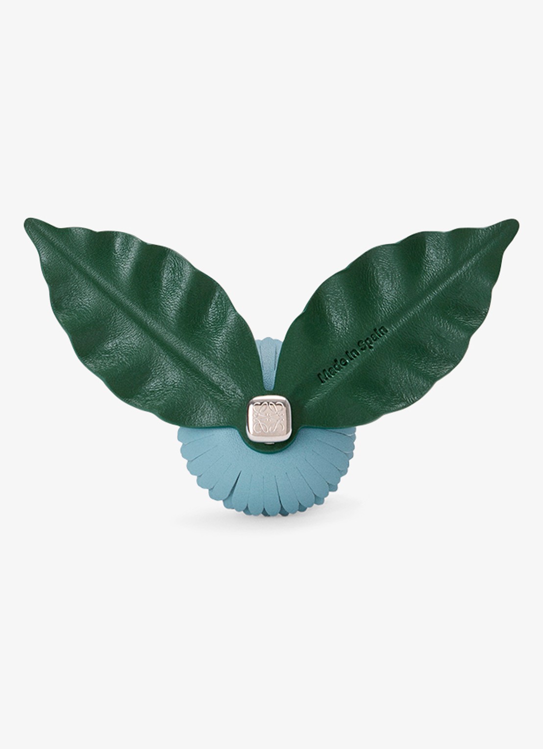 LOEWE Flower Pistil tasbedel van kalfsleer - voorkant 2 blauw