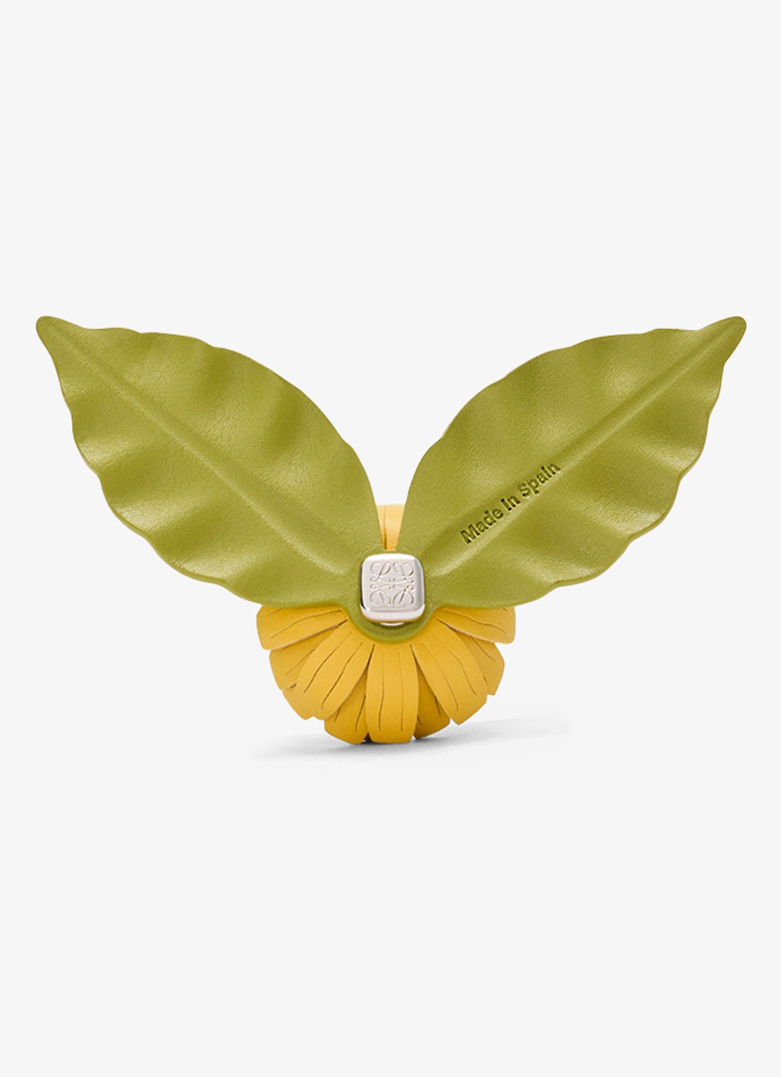 LOEWE Flower Pistil tasbedel van kalfsleer - voorkant 3 geel