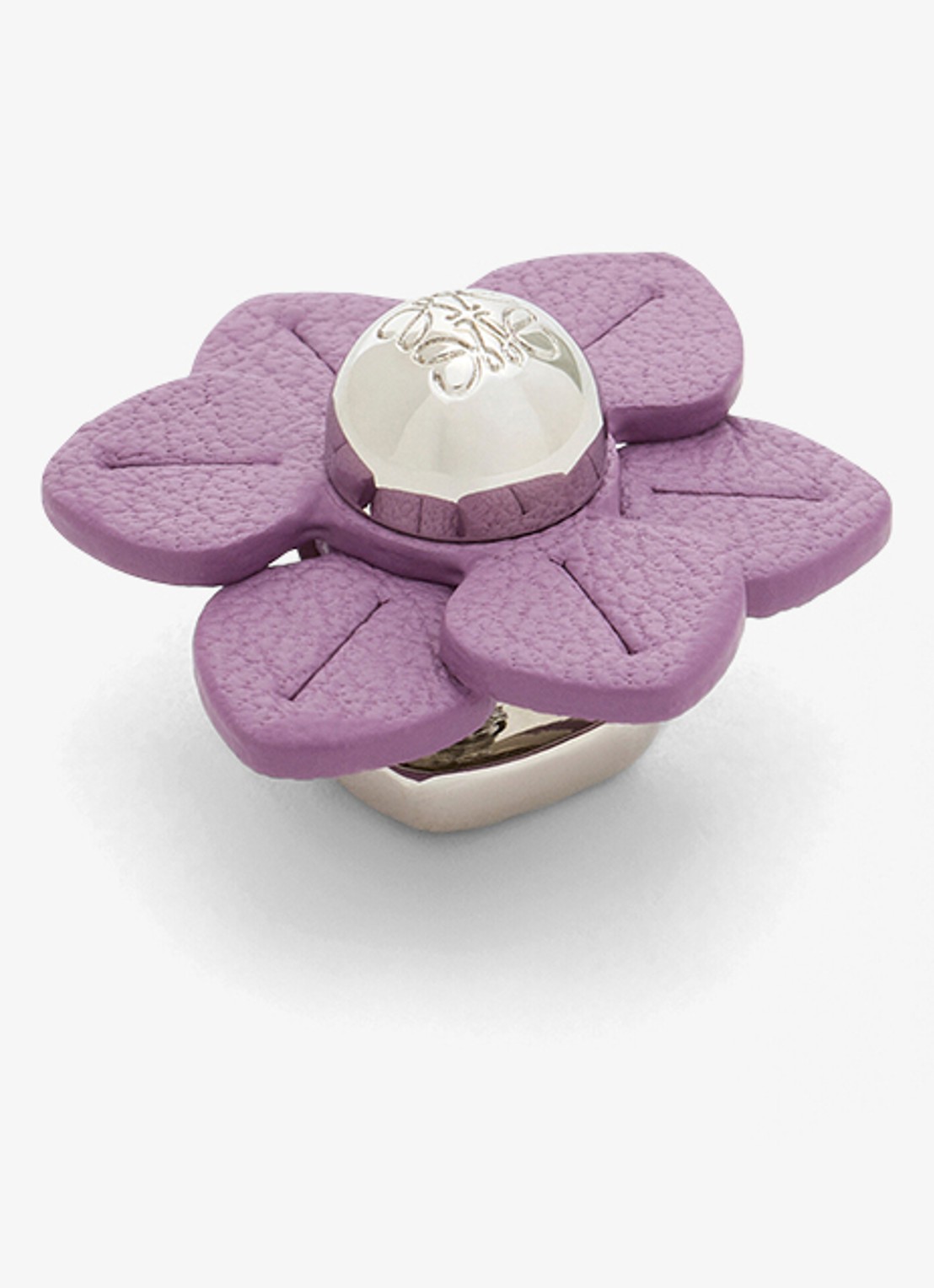 LOEWE Flower tasbedel van kalfsleer - detail 3 paars
