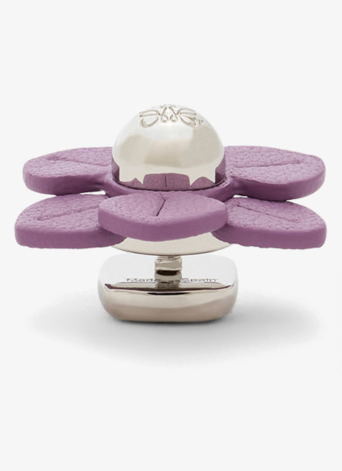 LOEWE Flower tasbedel van kalfsleer - voorkant paars