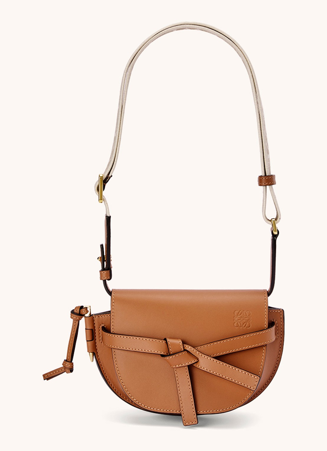 LOEWE Gate Dual heuptas van kalfsleer - detail 4 oranjebruin