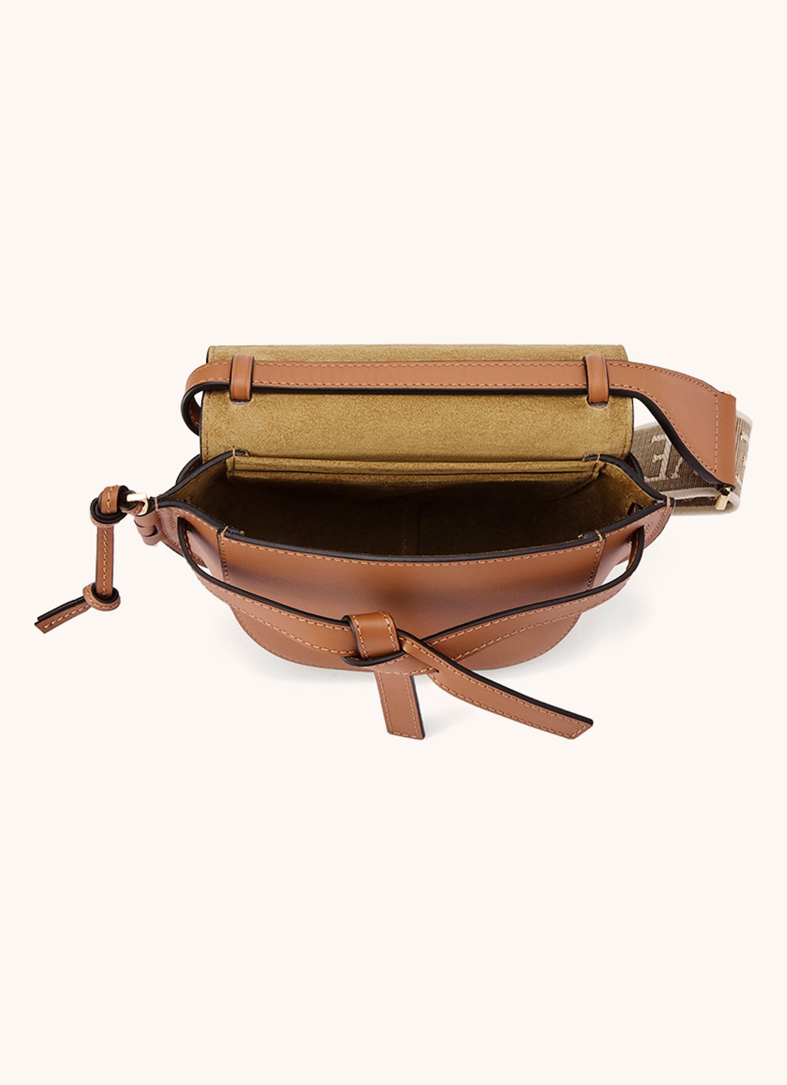 LOEWE Gate Dual heuptas van kalfsleer - detail 5 oranjebruin