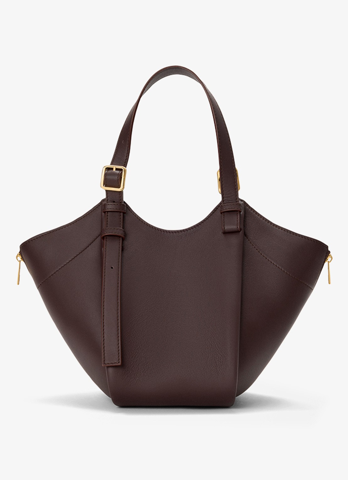 LOEWE Hammock Flip handtas van kalfsleer - achterkant 6 donkerbruin