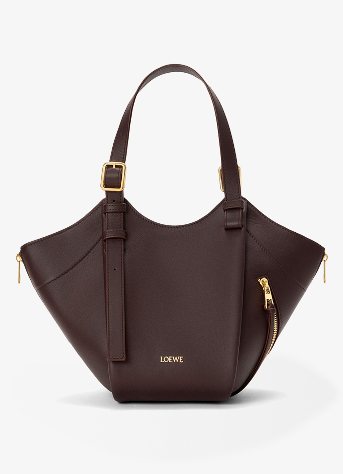 LOEWE Hammock Flip handtas van kalfsleer - voorkant 7 donkerbruin