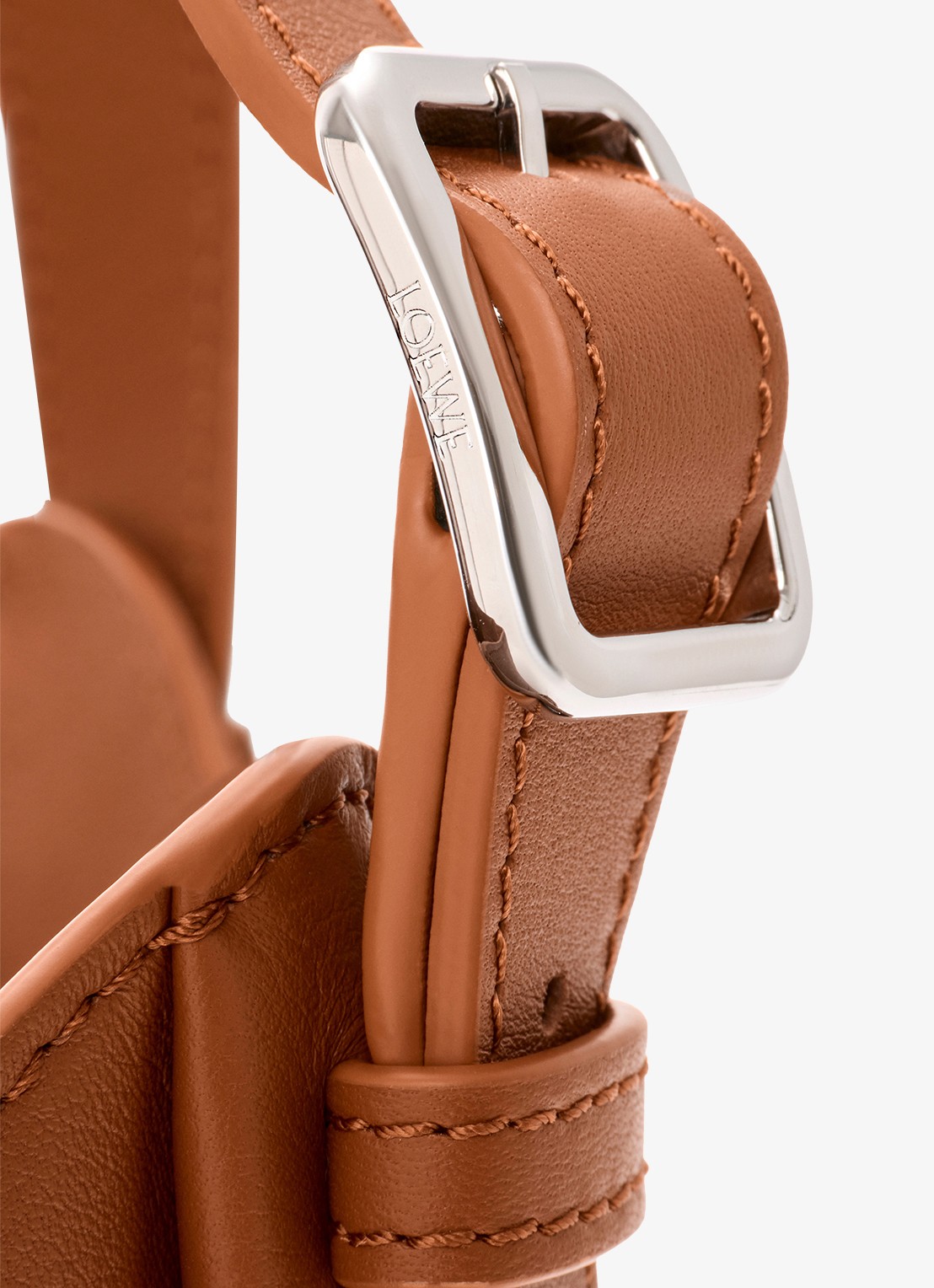 LOEWE Hammock Flip handtas van kalfsleer - detail 6 bruin