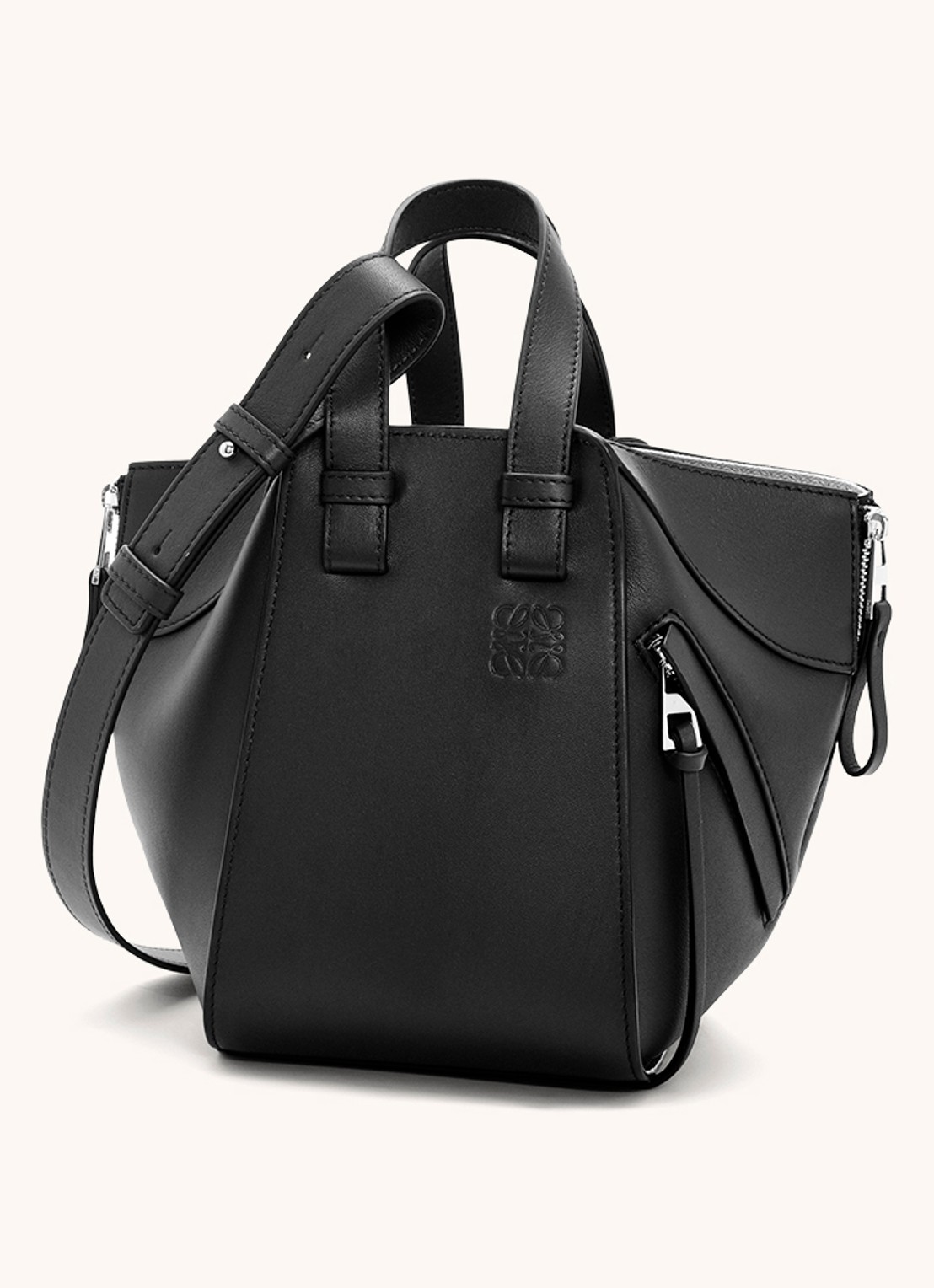 LOEWE Hammock handtas van kalfsleer - achterkant 8 zwart