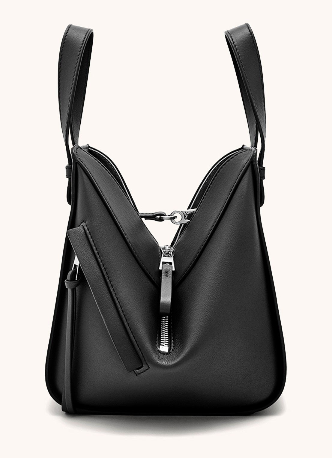 LOEWE Hammock handtas van kalfsleer - detail zwart